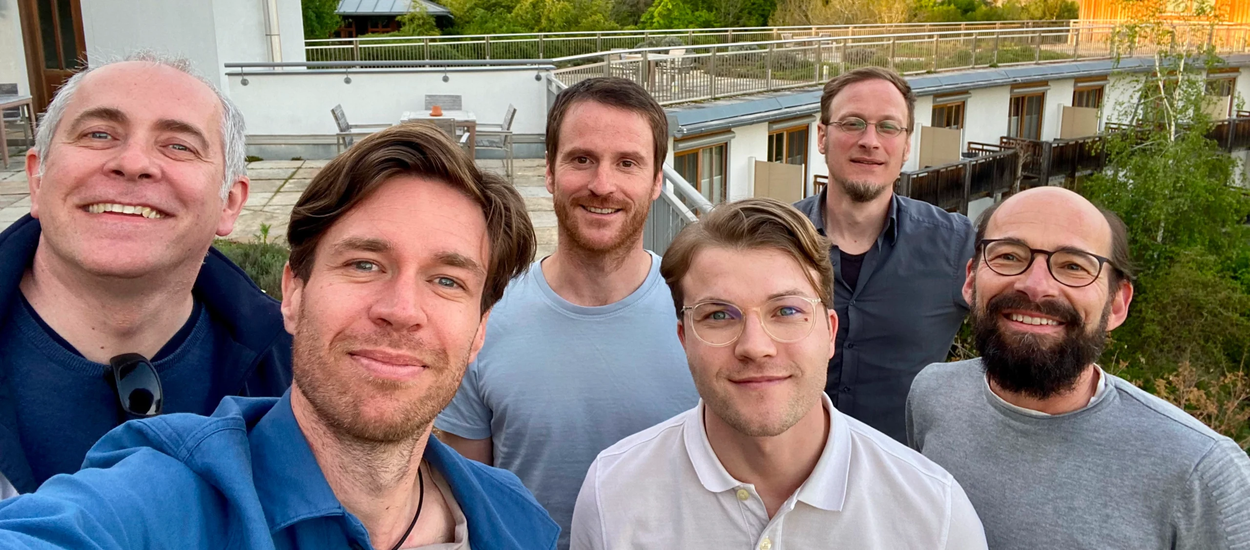 MINTED Förderberatung Gruppenfoto von links nach rechts: Martin Kafesie, Manuel Rainer, Alain Straus, Adrian Muzler, Normann Lindner, Markus Weiss